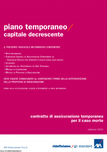 Axa - Piano Temporaneo Capitale Decrescente - Modello 4776 Edizione 18-09-2012 [28P]