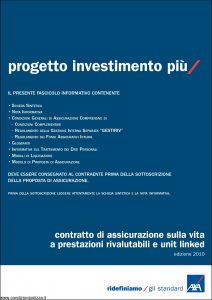 Axa - Progetto Investimento Piu' - Modello 4658 Edizione 01-12-2010 [76P]