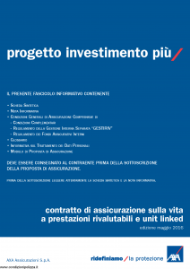 Axa - Progetto Investimento Piu' - Modello 4792 Edizione 05-2016 [72P]
