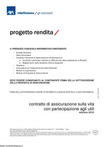 Axa - Progetto Rendita - Modello 4624 Edizione 2010 [38P]