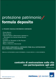 Axa - Protezione Patrimonio Formula Deposito - Modello 4736 Edizione 01-12-2011 [42P]