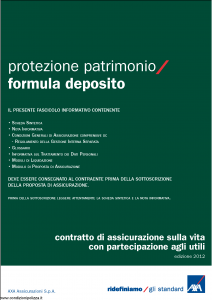Axa - Protezione Patrimonio Formula Deposito - Modello 4736 Edizione 31-05-2012 [42P]