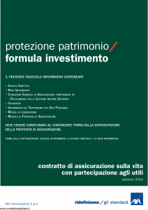 Axa - Protezione Patrimonio Formula Investimento - Modello 4737 Edizione 05-2012 [42P]