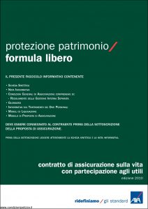 Axa - Protezione Patrimonio Formula Libero - Modello 4735 Edizione 01-12-2010 [38P]