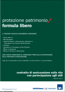 Axa - Protezione Patrimonio Formula Libero - Modello 4735 Edizione 01-12-2011 [42P]