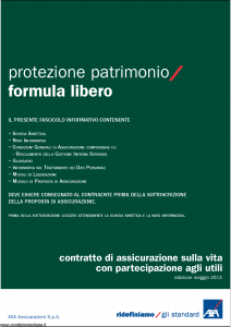 Axa - Protezione Patrimonio Formula Libero - Modello 4735 Edizione 30-05-2014 [41P]
