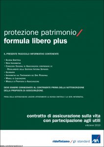 Axa - Protezione Patrimonio Formula Libero Plus - Modello 4741 Edizione 01-12-2010 [38P]