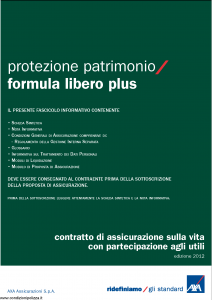 Axa - Protezione Patrimonio Formula Libero Plus - Modello 4741 Edizione 31-05-2012 [42P]