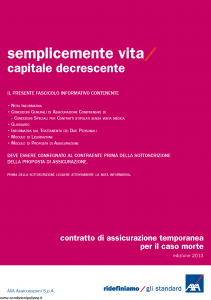 Axa - Semplicemente Vita Capitale Decrescente - Modello 4787 Edizione 08-08-2013 [28P]