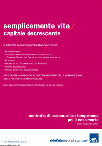Axa - Semplicemente Vita Capitale Decrescente - Modello 4787 Edizione 30-01-2014 [28P]