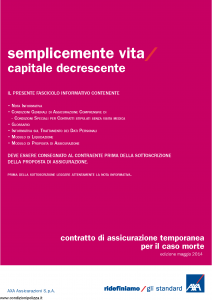 Axa - Semplicemente Vita Capitale Decrescente - Modello 4787 Edizione 30-05-2014 [26P]