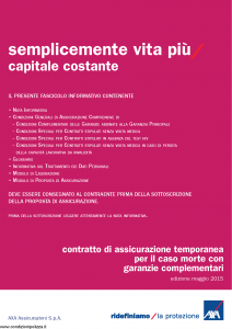 Axa - Semplicemente Vita Piu' Capitale Costante - Modello 4788 Edizione 05-2015 [42P]