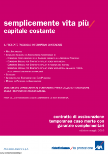 Axa - Semplicemente Vita Piu' Capitale Costante - Modello 4788 Edizione 05-2016 [37P]