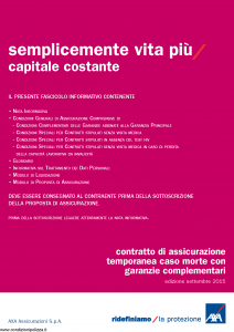 Axa - Semplicemente Vita Piu' Capitale Costante - Modello 4788 Edizione 09-2015 [42P]