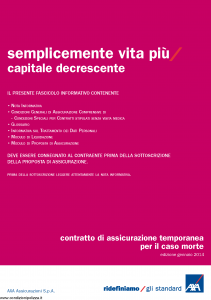 Axa - Semplicemente Vita Piu' Capitale Decrescente - Modello 4789 Edizione 30-01-2014 [28P]