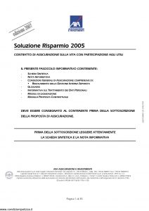 Axa - Soluzione Risparmio 2005 - Modello 4656 Edizione 31-03-2007 [37P]