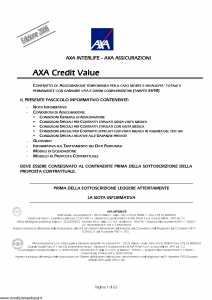 Axa Interlife - Axa Credit Value - Modello axa int 123 Edizione 31-03-2008 [63P]