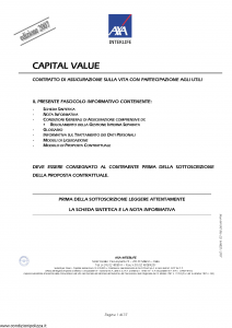 Axa Interlife - Capital Value - Modello axa int 086 Edizione 31-03-2007 [37P]
