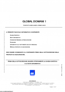 Axa Interlife - Global Domani 1 - Modello axa int 110 Edizione 11-2005 [37P]