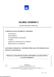 Axa Interlife - Global Domani 2 - Modello axa int 113 Edizione 02-2006 [38P]