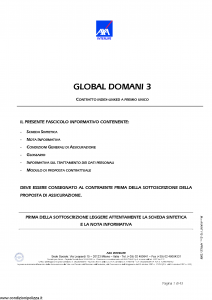 Axa Interlife - Global Domani 3 - Modello axa int 115 Edizione 04-2006 [43P]