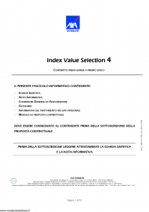Axa Interlife - Index Value Selection 4 - Modello axa int 120 Edizione 20-10-2006 [42P]