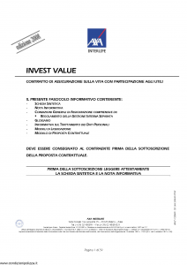 Axa Interlife - Invest Value - Modello axa int 095 Edizione 03-2008 [39P]