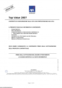 Axa Interlife - Top Value 2007 - Modello axa int 127 Edizione 03-2008 [38P]