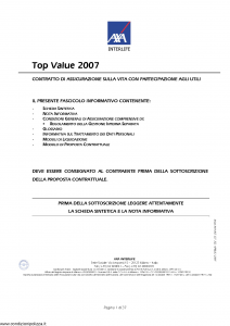 Axa Interlife - Top Value 2007 - Modello axa int 127 Edizione 04-2007 [37P]