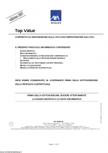 Axa Interlife - Top Value - Modello axa int 103 Edizione 03-2007 [37P]