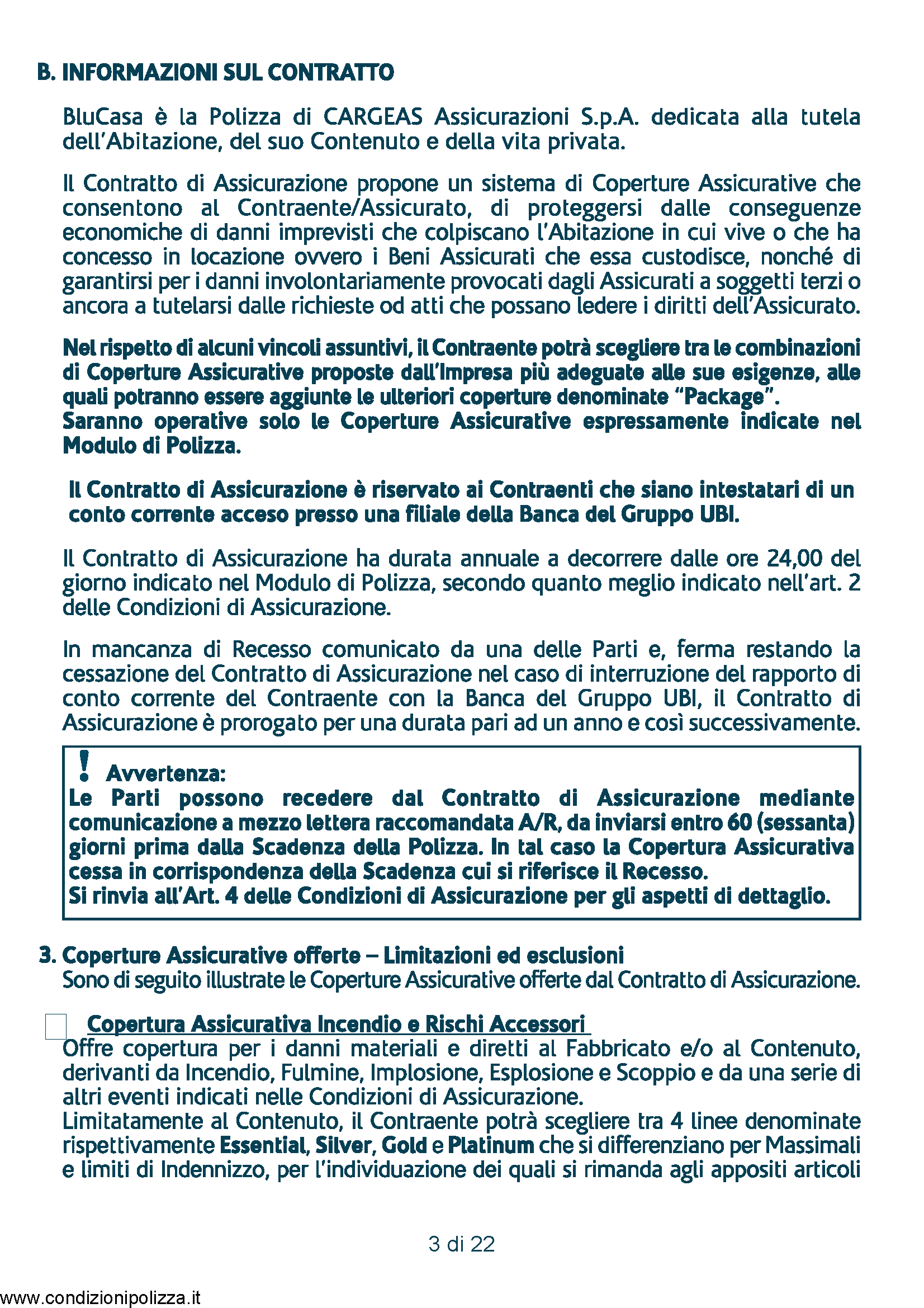 Cargeas - Blu Casa Assicurazione Per I Rischi Dell'Abitazione ...