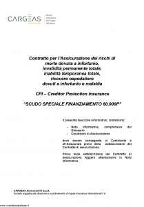 Cargeas - Scudo Speciale Finanziamento 60.000P - Modello 1480 Edizione 15-06-2015 [30P]