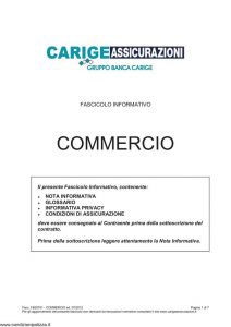 Carige - Commercio - Modello FB30701 Edizione 07-2012 [27P]