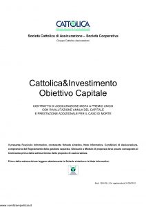 Cattolica - Cattolica & Investimento Obiettivo Capitale - Modello 1934 28 Edizione 31-05-2012 [33P]