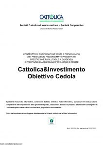 Cattolica - Cattolica & Investimento Obiettivo Cedola - Modello 1933 28 Edizione 20-01-2012 [36P]