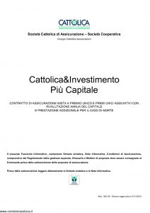 Cattolica - Cattolica & Investimento Piu' Capitale - Modello 1903 28 Edizione 01-12-2010 [29P]