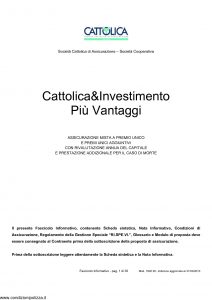 Cattolica - Cattolica & Investimento Piu' Vantaggi - Modello 1902 28 Edizione 31-03-2010 [35P]