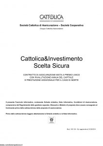 Cattolica - Cattolica & Investimento Scelta Sicura - Modello 1931 28 Edizione 31-05-2014 [32P]