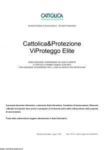 Cattolica - Cattolica & Protezione Vi Proteggo Elite - Modello 1912 28 Edizione 03-05-2010 [35P]