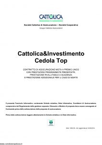 Cattolica - Cattolica E Investimento Cedola Top - Modello 1952-28 Edizione 14-03-2014 [35P]