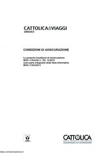 Cattolica - Cattolica E Viaggi Imprevisti - Modello cviaggi2 Edizione 12-2010 [28P]