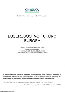 Cattolica - Essere Soci Noi Futuro Europa - Modello 2vsc-1885 Edizione 23-06-2010 [37P]