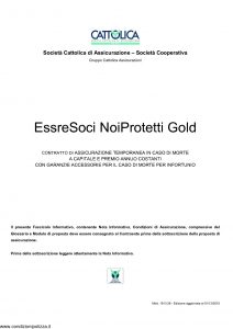 Cattolica - Essere Soci Noi Protetti Gold - Modello 1913 28 Edizione 01-12-2010 [24P]