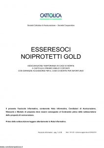 Cattolica - Essere Soci Noi Protetti Gold - Modello 1913 28 Edizione 03-05-2010 [38P]
