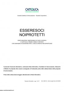 Cattolica - Essere Soci Noi Protetti - Modello esnp 28 Edizione 20-10-2008 [37P]