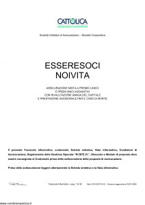 Cattolica - Essere Soci Noi Vita - Modello es-noivita-28 Edizione 02-01-2008 [35P]
