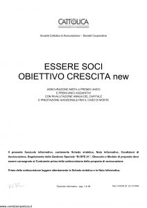 Cattolica - Essere Soci Obiettivo Crescita New - Modello ocesn-28 Edizione 01-2006 [36P]