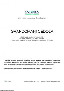 Cattolica - Gran Domani Cedola - Modello gdc-28 Edizione 02-01-2008 [34P]