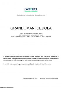 Cattolica - Grandomani Cedola - Modello gdc 28 Edizione 31-03-2009 [34P]