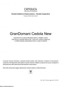 Cattolica - Grandomani Cedola New - Modello 1891 28 Edizione 10-12-2012 [29P]